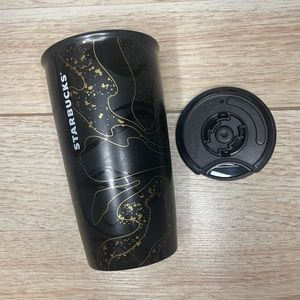 Starbucks black/Gold Holiday Sparkle Tumbler Mug
